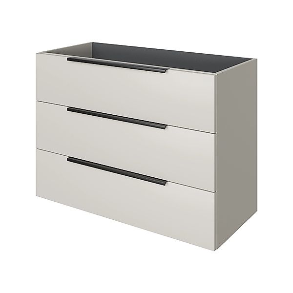 Pelipal Waschbeckenunterschrank Quantum 07 Kaschmir Matt 100 cm 3 Auszüge günstig online kaufen