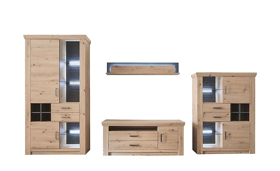 uno Wohnkombination  Marian ¦ holzfarben ¦ Maße (cm): B: 371 H: 211 T: 55.0 günstig online kaufen