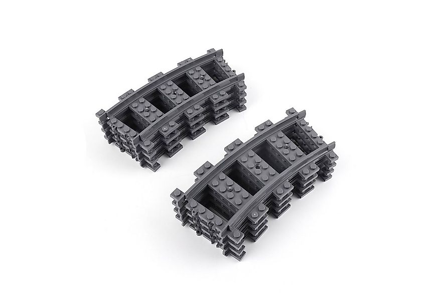 LEGO® LEGO® City Eisenbahn Schienen Kurve Dunkelgrau - 53400 NEU! Menge 10x günstig online kaufen