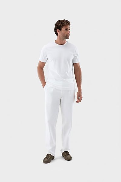 T-Shirt aus Schweizer Baumwolle mit Rundhals Regular Fit günstig online kaufen