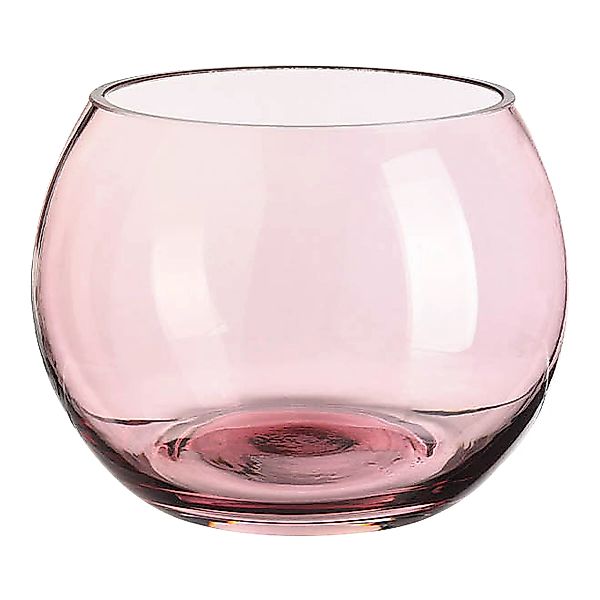 Vase Glas ca. D10xH9cm, rosa günstig online kaufen