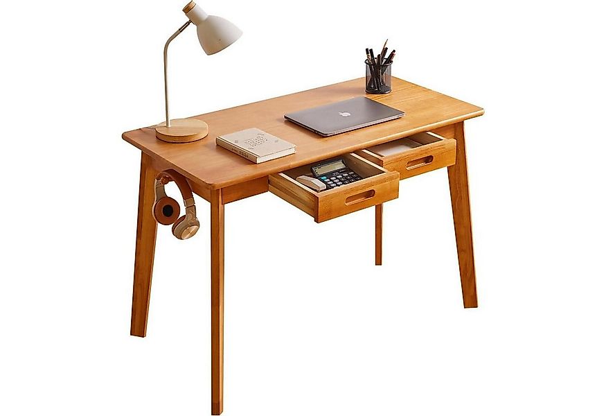 LuxusKollektion Schreibtisch Holz-Schreibtisch mit Schublade und Hängestang günstig online kaufen