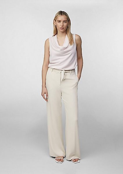 comma Chinos Hose Fließende Wide-Leg-Hose mit Bindeband günstig online kaufen