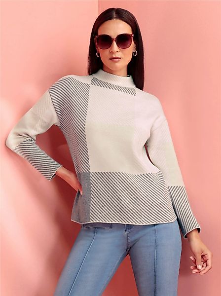 heine Stehkragenpullover "Jacquard-Pullover" günstig online kaufen