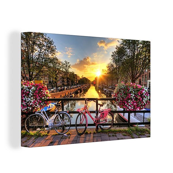 OneMillionCanvasses® Leinwandbild Fahrrad - Amsterdam - günstig online kaufen