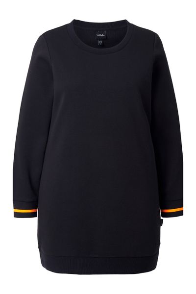 Ulla Popken Sweatshirt Long-Sweater Schriftdruck Rundhals günstig online kaufen