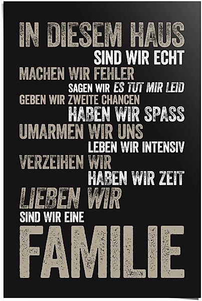 Reinders Poster "In diesem Haus", (1 St.) günstig online kaufen