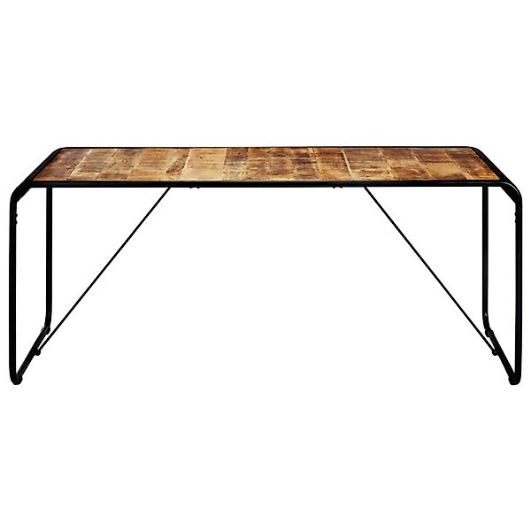 vidaXL Esstisch 180 x 90 x 76 cm Raues Mango-Massivholz und pulverbeschicht günstig online kaufen