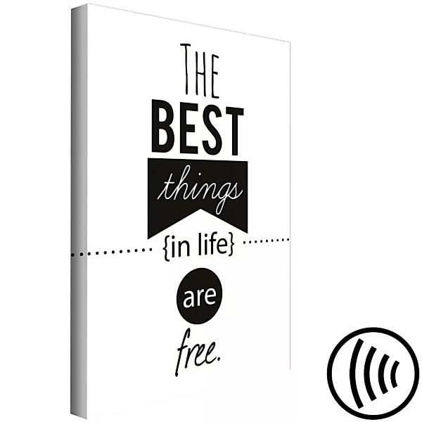 Bild auf Leinwand The Best Things in Life Are Free (1 Part) Vertical XXL günstig online kaufen