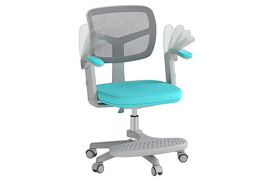 COSTWAY Drehstuhl, Kinder mit 5 Rollen, Schreibtischstuhl höhenverstellbar günstig online kaufen