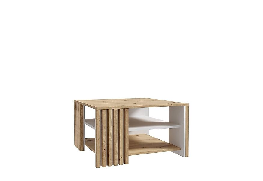 freiraum Couchtisch Cardigan, in Artisan Eiche / Weiss - 80x45x80 (BxHxT) günstig online kaufen