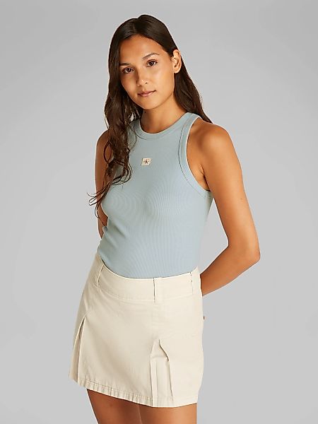 Calvin Klein Jeans Tanktop "WOVEN LABEL RIB TANK TOP", mit Logo günstig online kaufen