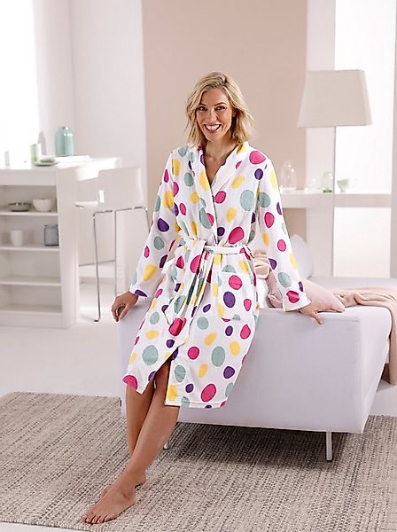 Witt Damenbademantel Bademantel Langarm, Länge ca. 105 cm, Baumwolle, Binde günstig online kaufen