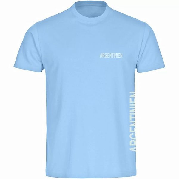 multifanshop T-Shirt Herren Argentinien - Brust & Seite - Männer günstig online kaufen