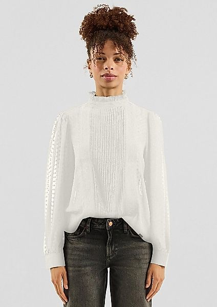 QS Langarmbluse Bluse Transparente Chiffonbluse günstig online kaufen