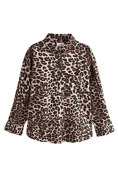 Next Langarmbluse Oversized Hemd aus Leinengemisch günstig online kaufen