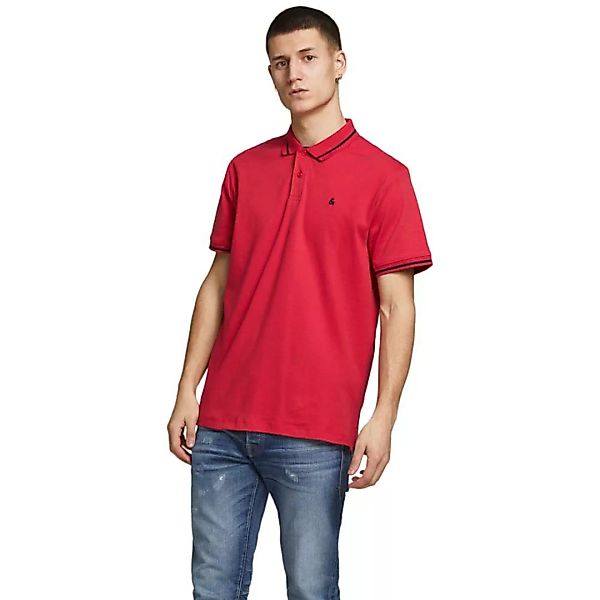 Jack & Jones Kurzarm Polo Hemd M True Red / Regular Fit günstig online kaufen
