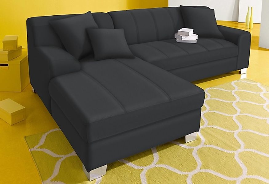 INOSIGN Ecksofa »Turah incl. Zierkissen, moderne Steppung, auch in Leder«, günstig online kaufen