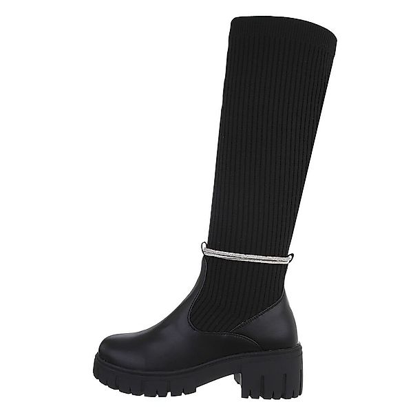Ital-Design Damen Freizeit Plateaustiefel (85136900) Blockabsatz günstig online kaufen