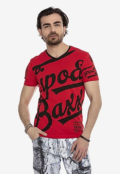 Cipo & Baxx T-Shirt T-Shirt mit großem Print auf der Front ein Highlight günstig online kaufen