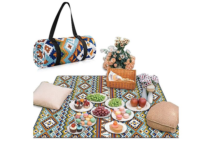 Picknickdecke Wasserdichte Picknickdecke 2×2m, Outdoor Camping- & Strandmat günstig online kaufen