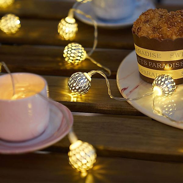 Pauleen LED-Lichterkette Sunshine Glamour, 20-flammig, 20-flammig, Solarbet günstig online kaufen