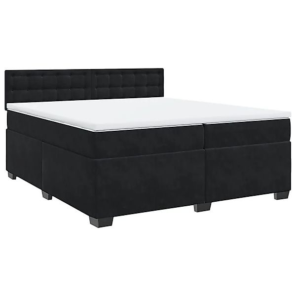vidaXL Boxspringbett mit Matratze Schwarz 200x200 cm Samt 3286416 günstig online kaufen