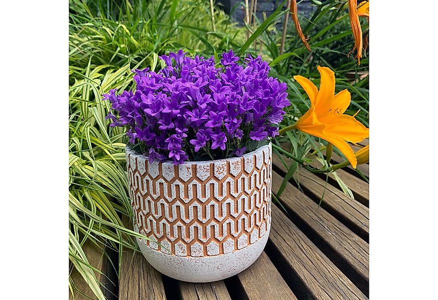 K&L Wall Art Blumentopf Retro Beton Übertopf Küche Kräuter Pflanztopf, Vint günstig online kaufen