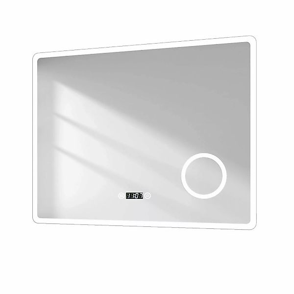 Emke Badspiegel mit 3-fache Vergrößerung 90 x 70 cm LED Spiegel mit Beschla günstig online kaufen