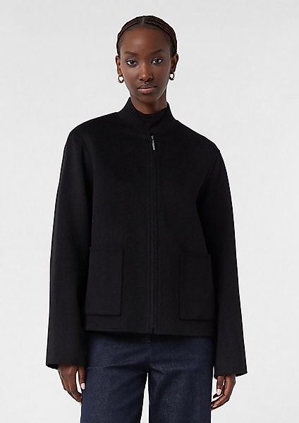 comma Funktionsjacke Outdoor-Jacke Bomberjacke aus Doubleface-Wolle günstig online kaufen