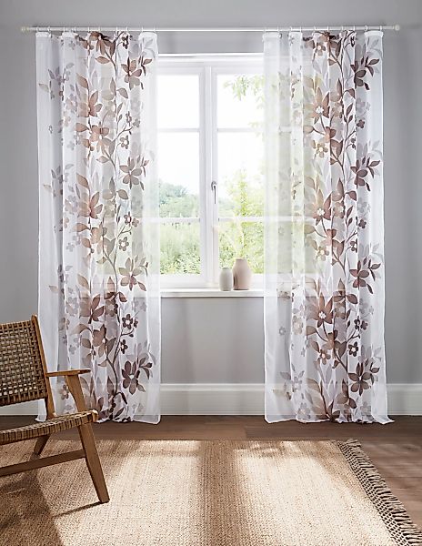 Home affaire Gardine "Ina" Kräuselband 2 Stk. tlg. transparent, 2-er Set, e günstig online kaufen