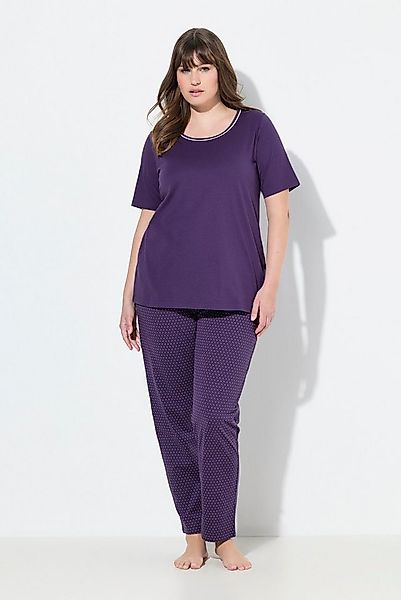 Ulla Popken Pyjama Pyjama Zweiteiler Punkte Halbarm günstig online kaufen