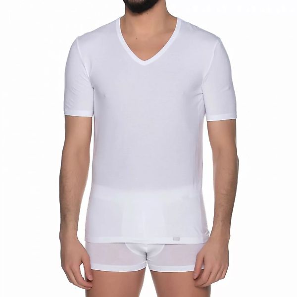 Hanro T-Shirt Weiß mit V-Ausschnitt günstig online kaufen