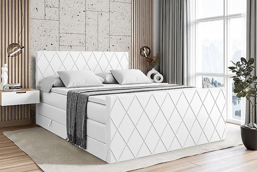 ALTDECOR Boxspringbett LEPARO-Z KING (Multipocket-Matratze H4 und H3 Matrat günstig online kaufen