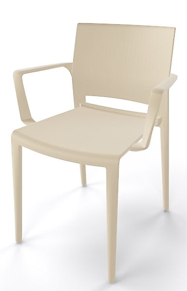 Robuster Stapelstuhl Bakhita B - mit Armlehne für Garten und Wohnbereich sa günstig online kaufen