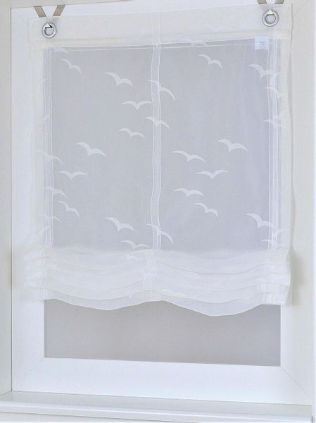 Kutti Raffrollo "Seabird" mit Hakenaufhängung freihängend transparent, Ausb günstig online kaufen