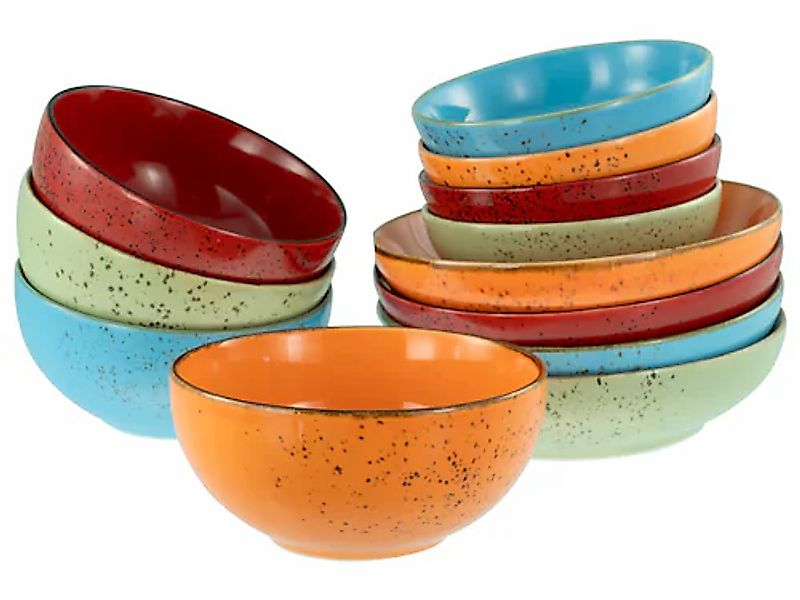 CreaTable Schale »Nature Collection, Bowl Set 12-tlg«, 12 tlg., aus Steinze günstig online kaufen