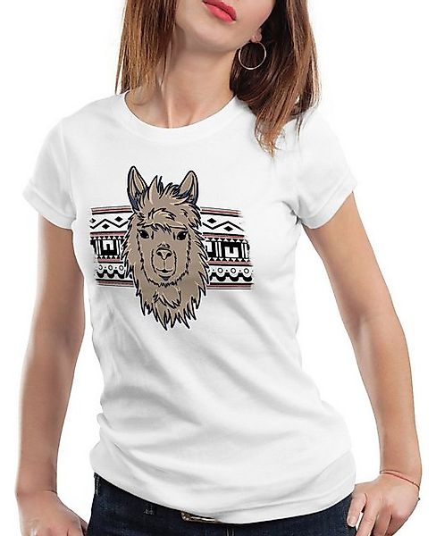 style3 T-Shirt Alpaca Muster aztek lama alpaka nerd hipster einhorn günstig online kaufen