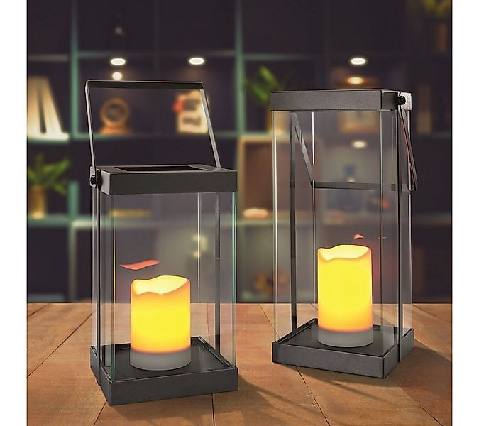 technik@all LED Laterne LED Laternen 2er Set "Garda" aus Metall/Glas incl. günstig online kaufen