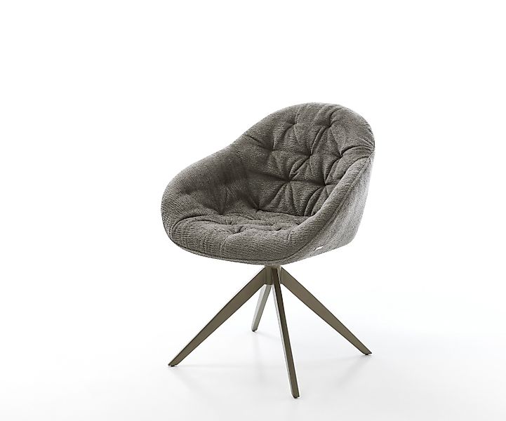 Drehstuhl Gaio-Flex Bouclé Soft Schlamm Kreuzgestell breit Effektfinish Tit günstig online kaufen