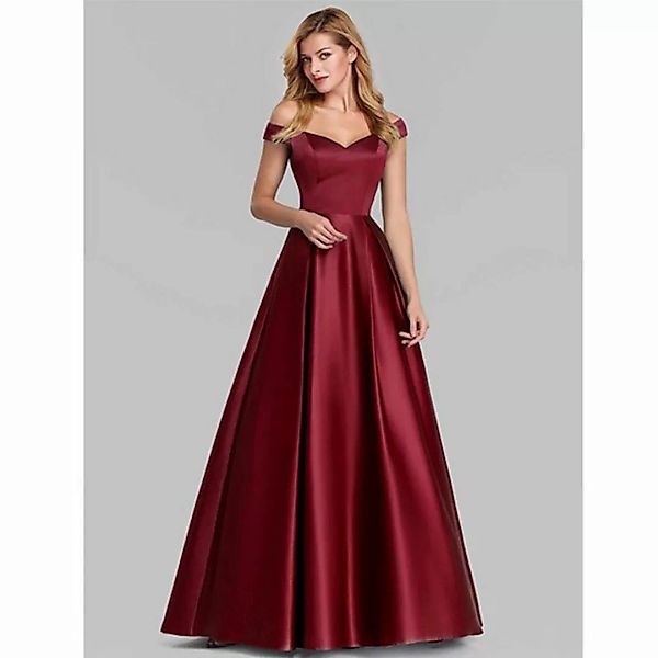 ZWY Abendkleid Kleid schulterfreies Retro-Kleid mit weitem Rock (Elegantes günstig online kaufen