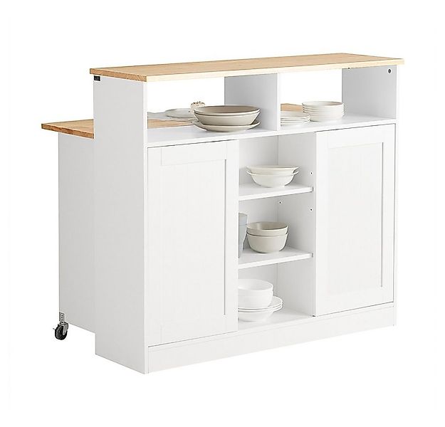 SoBuy Küchenwagen FSB36, Sideboard mit Schiebetüren Kücheninsel mit erweite günstig online kaufen