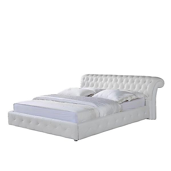 Xlmoebel Bett Designer Bett Chesterfield Schlafzimmer mit Stoff- und Ledero günstig online kaufen