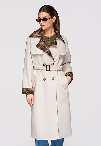 OMBRE Trenchcoat Damen Trenchcoat Klassisch Elegant (kein Set, 1-tlg) Kontr günstig online kaufen