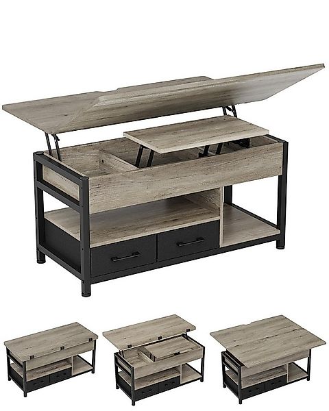 MSMASK Couchtisch 3-in-1-Multifunktions-Wohnzimmertisch mit 2 Schubladen, K günstig online kaufen