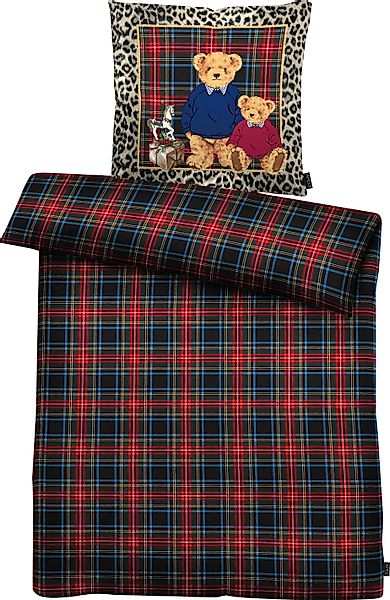 APELT Bettwäsche "Tommy" 2 Stk. tlg. Zwei niedliche Bärenkinder mit Leoumra günstig online kaufen