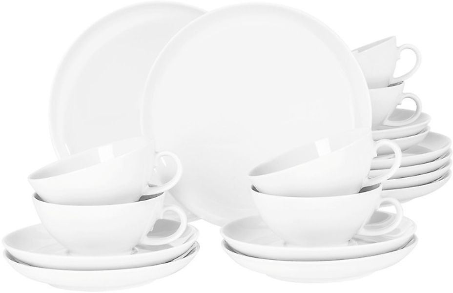 Seltmann Weiden Teeservice "Geschirr-Set, 18 Teile, Lido Weiß, rund" Tassen günstig online kaufen