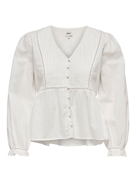 ONLY V-ausschnitt- Hemd Damen White günstig online kaufen