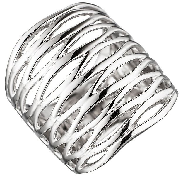 Schmuck Krone Silberring 24,6mm breiter Ring aus 925 Silber rhodiniert, Sil günstig online kaufen