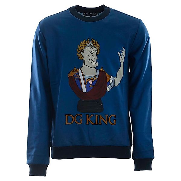 Dolce & Gabbana 738253 Rundhalsausschnitt Sweater 52 Navy Blue günstig online kaufen
